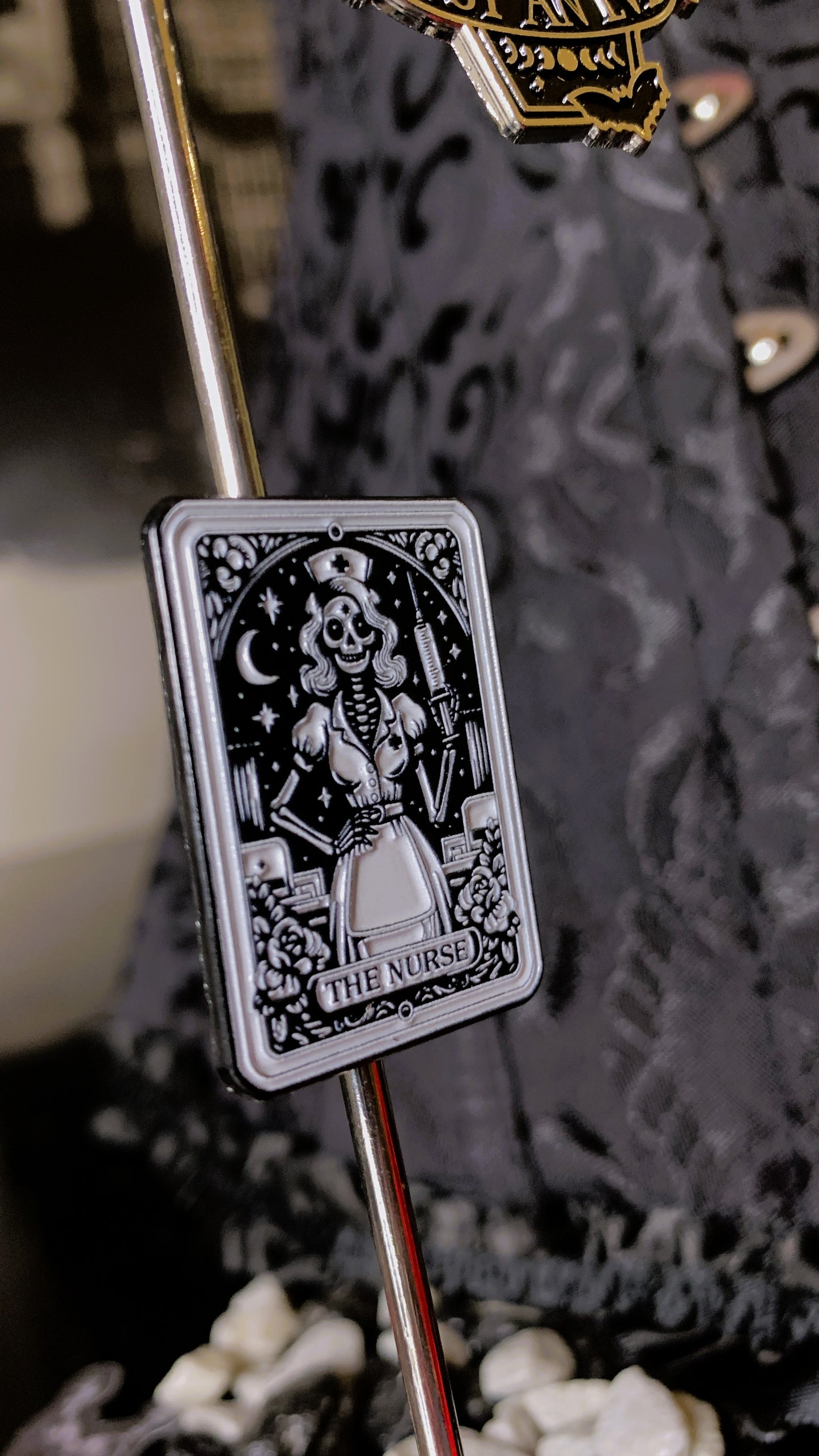 🌑 Set “Dark Sisters” | 3 Gothic Enamel Pins – Lilith, Gothic Nurse & Victorian Doll 🕯️ | Dark Anatomy Halloween Edition | Limited 1:1