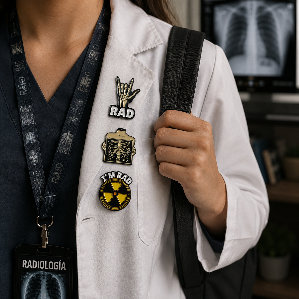 Vista 5 de la colección de pins de radiología y rayos X MedPins