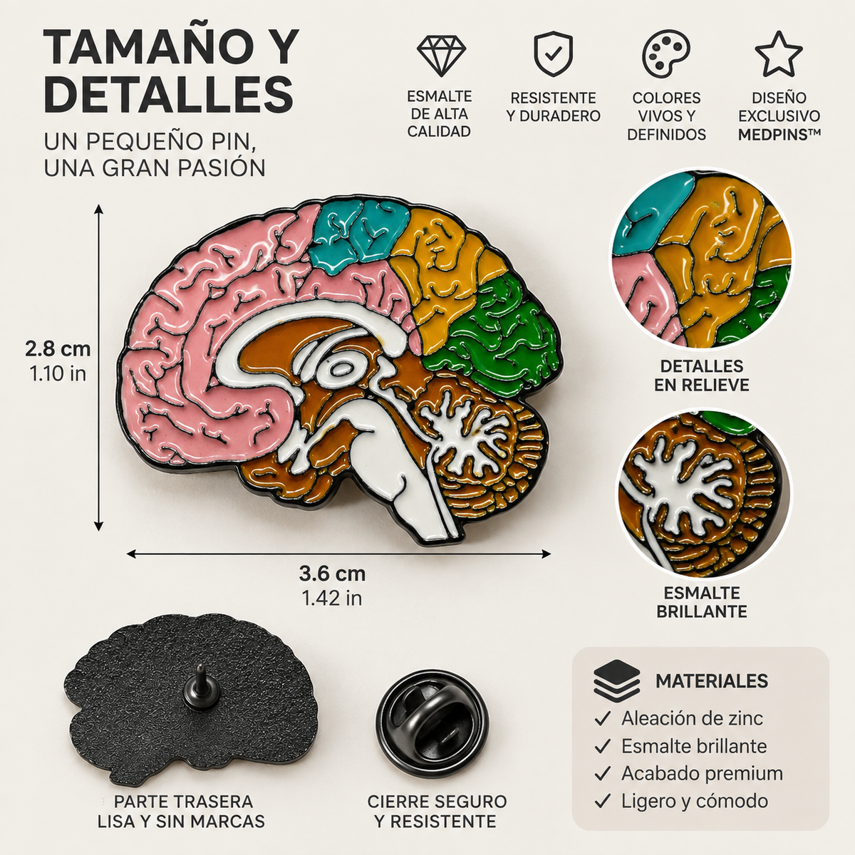 Vista 5 de la colección de pins de cerebro y neurociencia MedPins