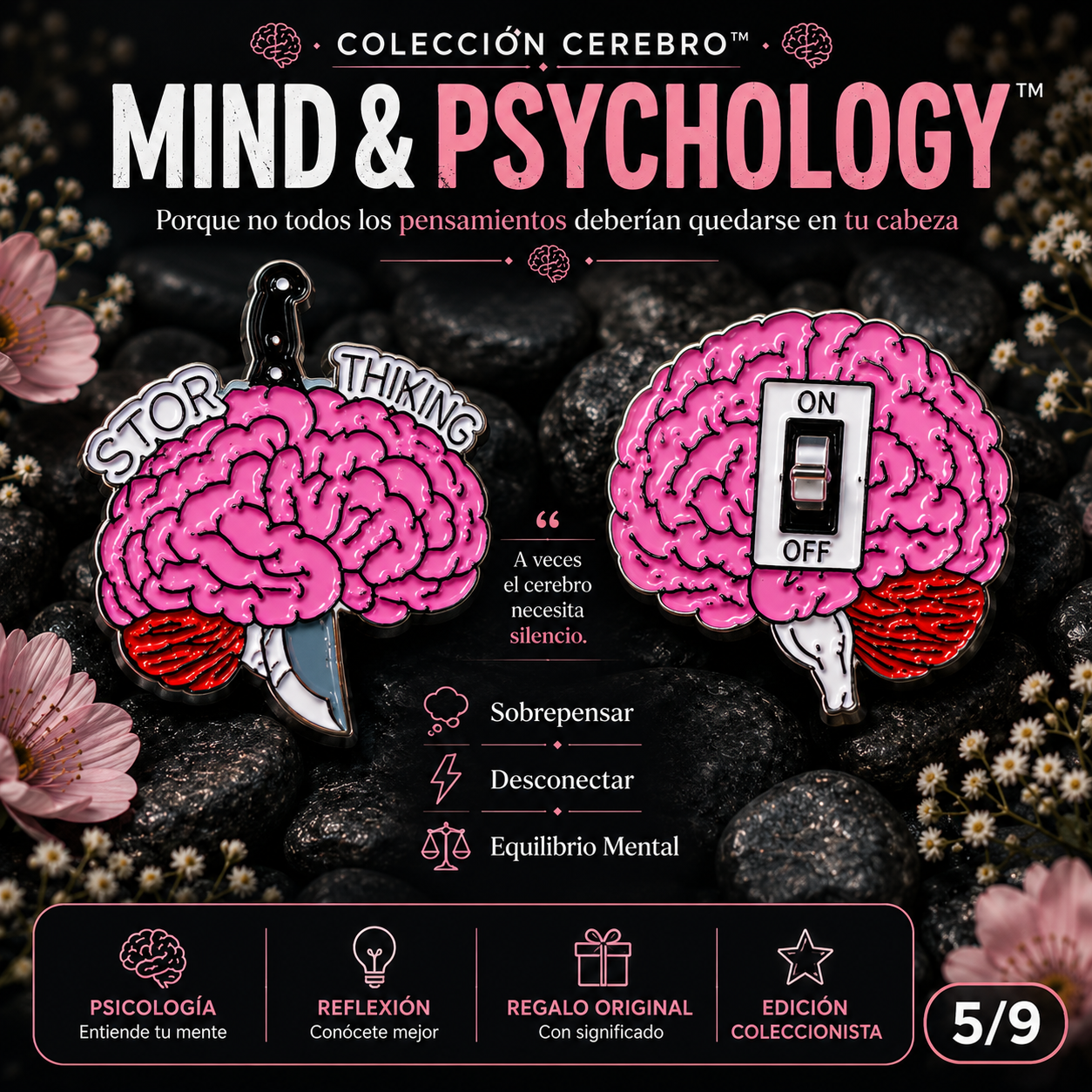 Pins “Cerebro Humano” | Human Brain Enamel Pin Collection – Limited 1:1 Edition | MedPins
