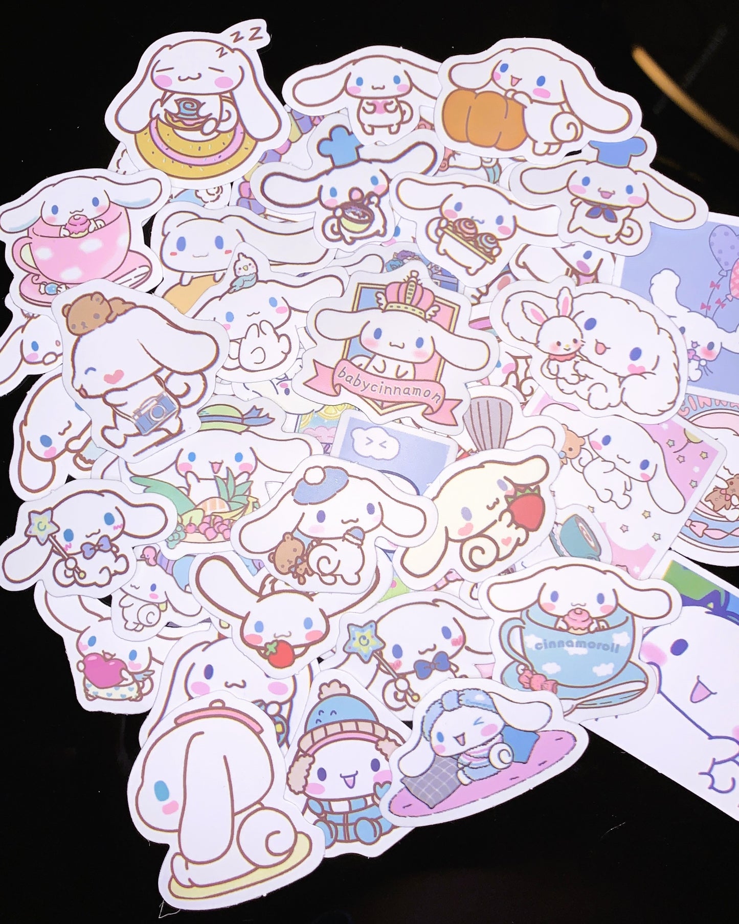 Pack de Stickers Cinnamoroll (25 piezas) – Pegatinas Kawaii Sanrio para Portátiles, Diarios & Coleccionistas