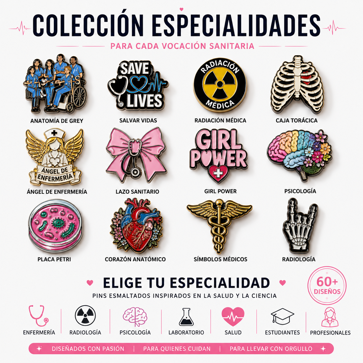 Pins de Anatomía Humana | Human Anatomy Enamel Pin Collection – Limited 1:1 Edition | MedPins