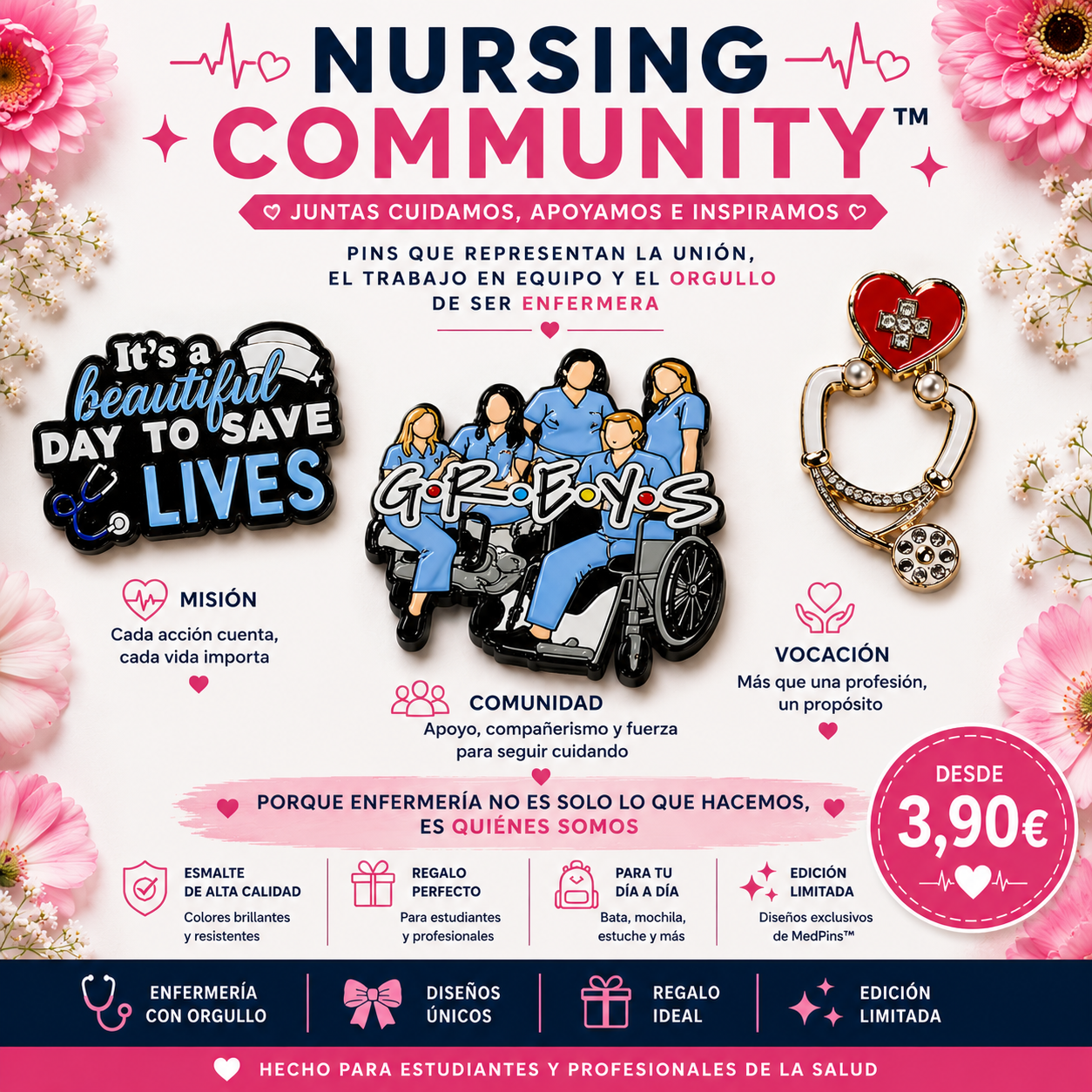 Pins de Enfermería | Nursing Enamel Pin Collection – Limited 1:1 Edition | MedPins