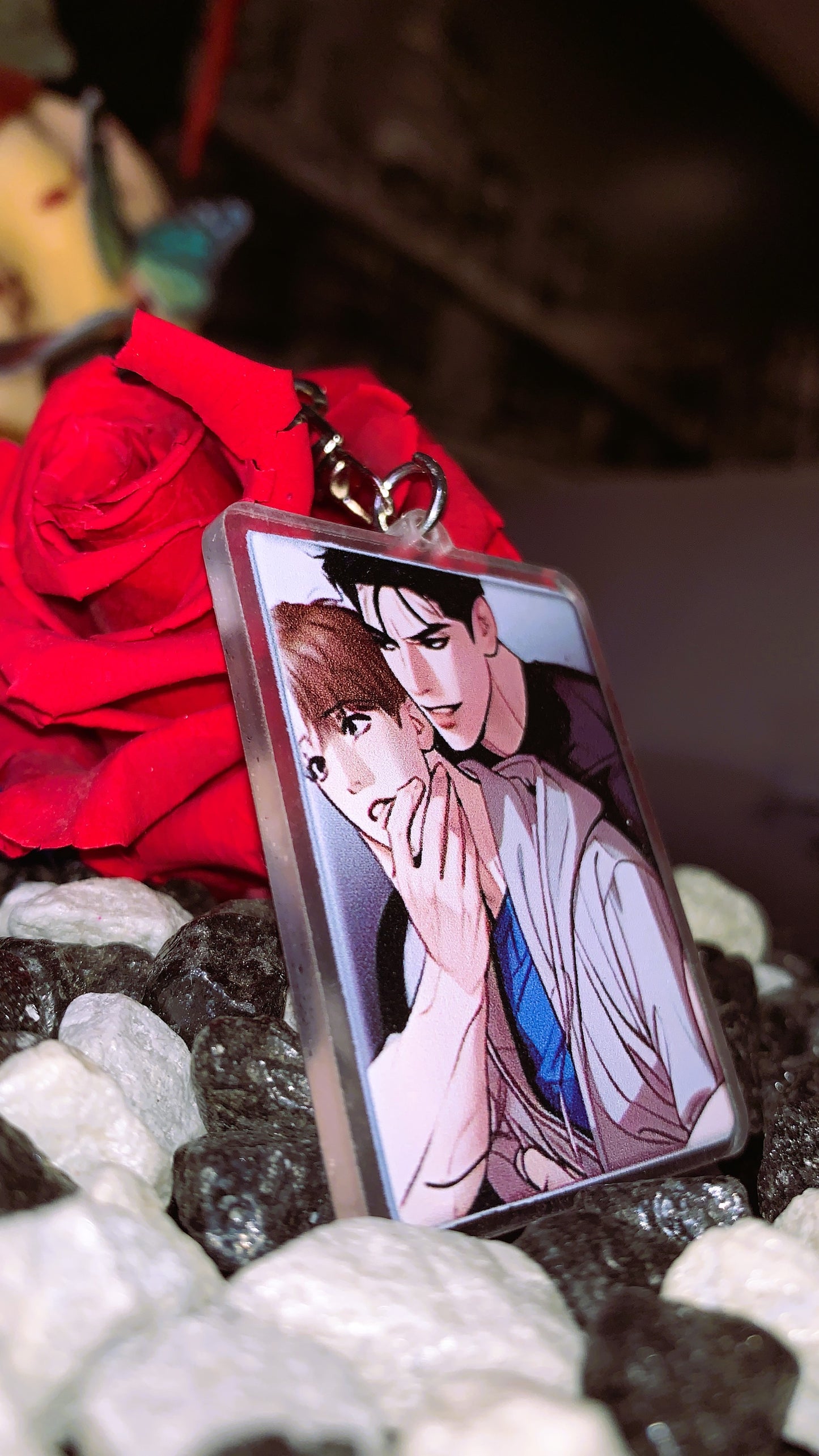 💘 Llavero “Jinx BL – Kim Dan & Jaekyung” | Acrylic Rect Keychain – Yaoi Manhwa Limited Edition 🔥