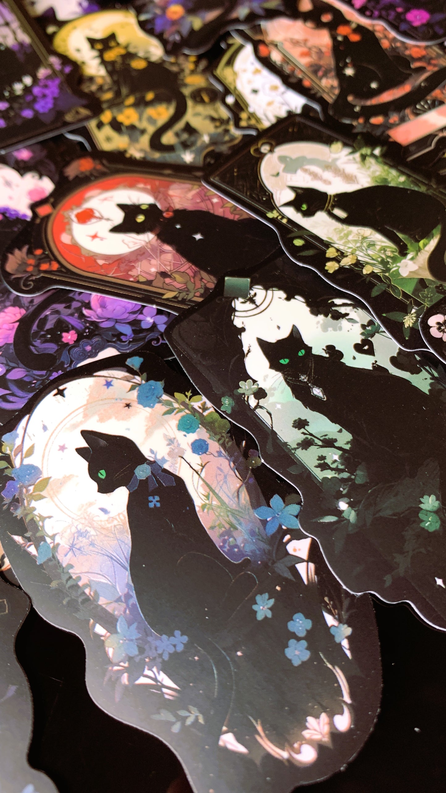 Pack “Gothic Black Cats” (25 Stickers) | Dark Cats, Tarot & Witchy Aesthetic Stickers 🐈‍⬛ – Dark Anatomy Halloween Edition | 1:1 Limited Edition