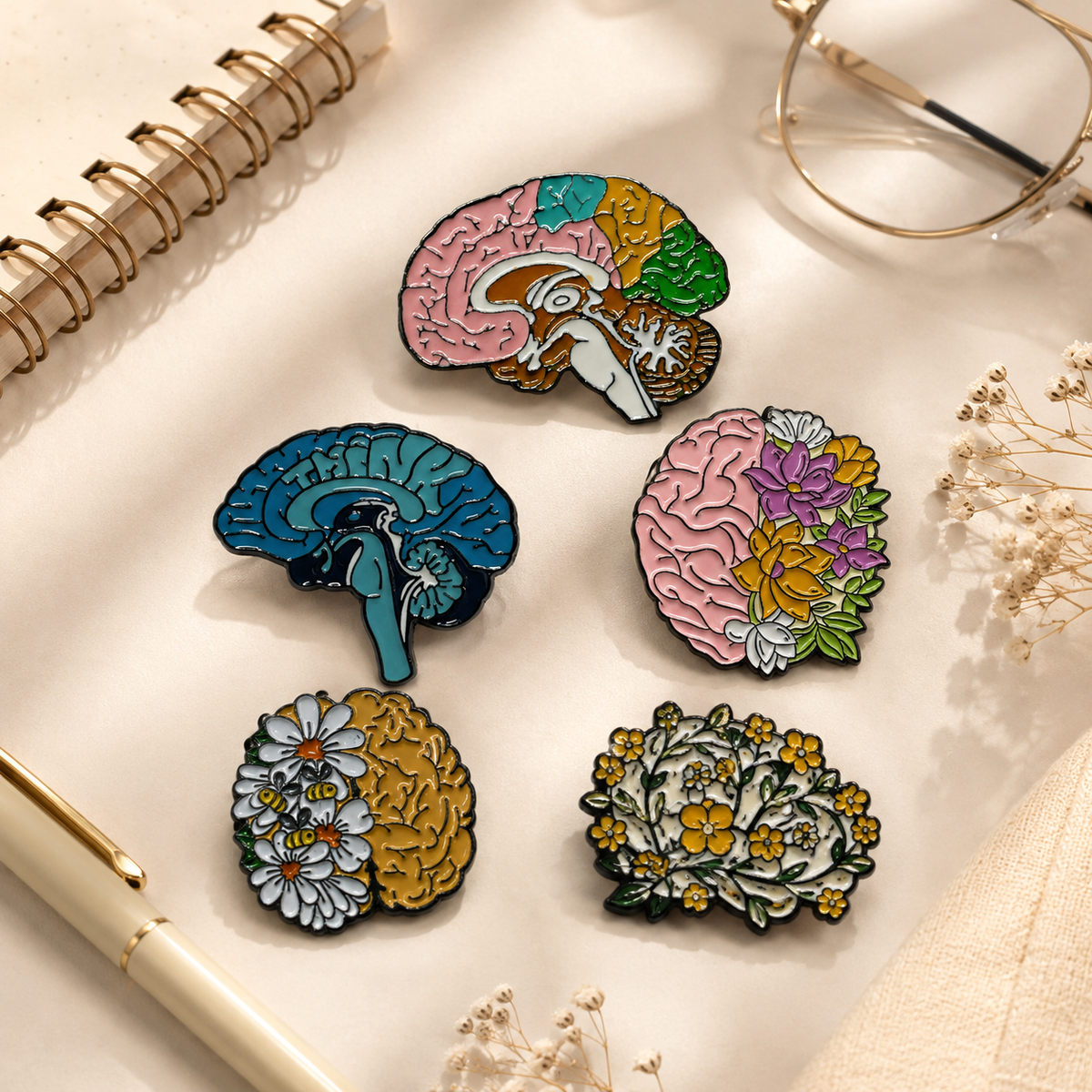 Vista 6 de la colección de pins de cerebro y neurociencia MedPins