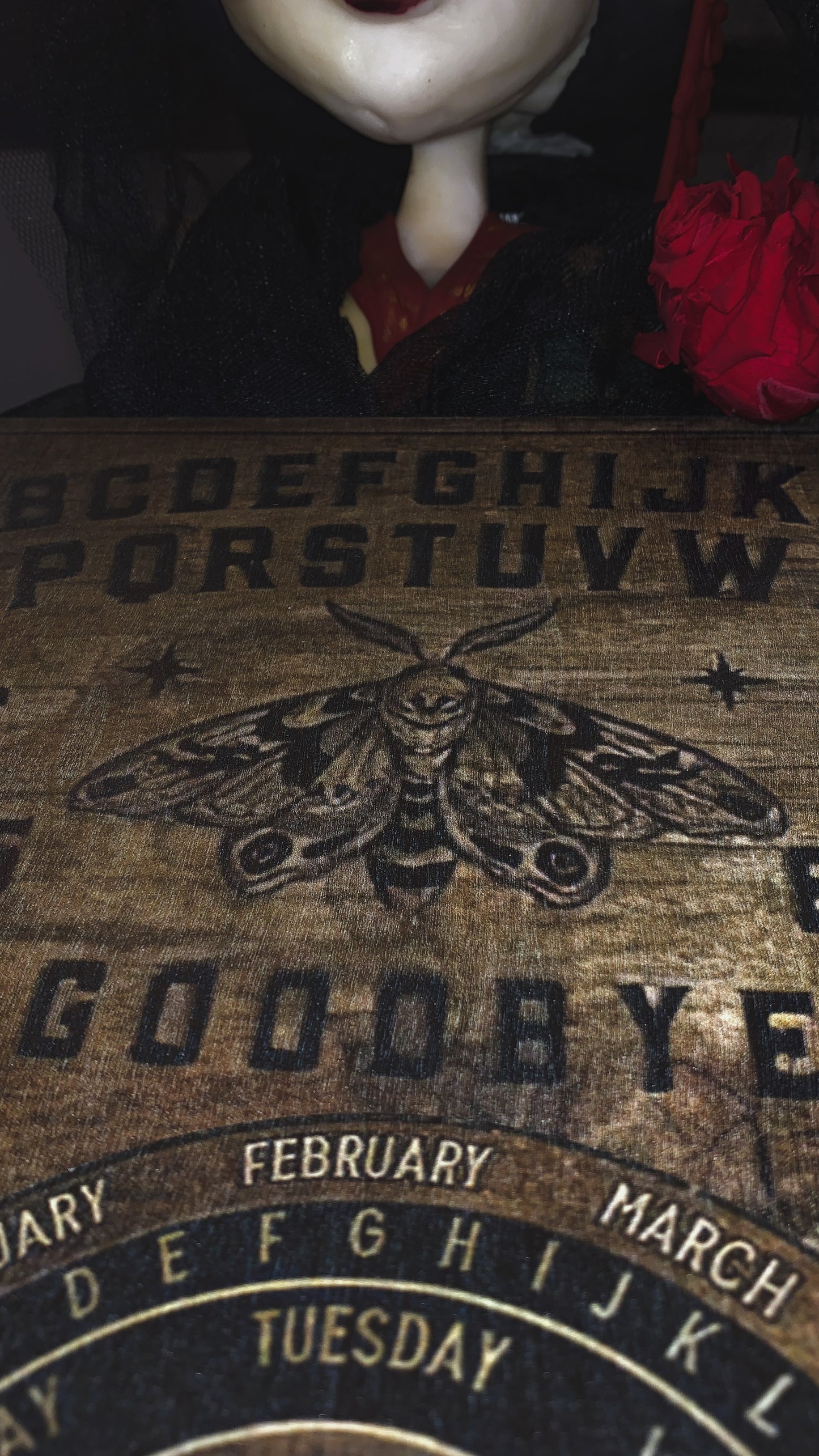 🕯️ Tablero Grande “Ouija Grand Deluxe” | Gothic Ouija Board Wall Art ⚜️ | Dark Occult Home Décor Limited Edition 1:1