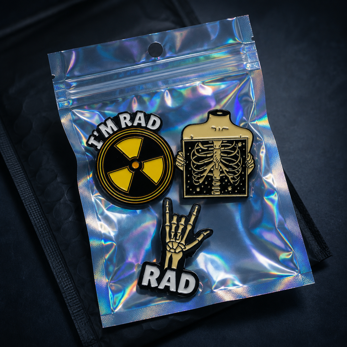 Vista 7 de la colección de pins de radiología y rayos X MedPins