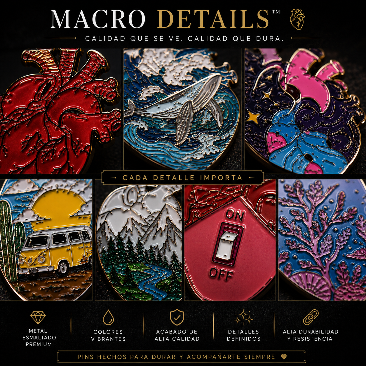 Pins “Corazón Humano” | Human Heart Enamel Pin Collection – Limited 1:1 Edition | MedPins