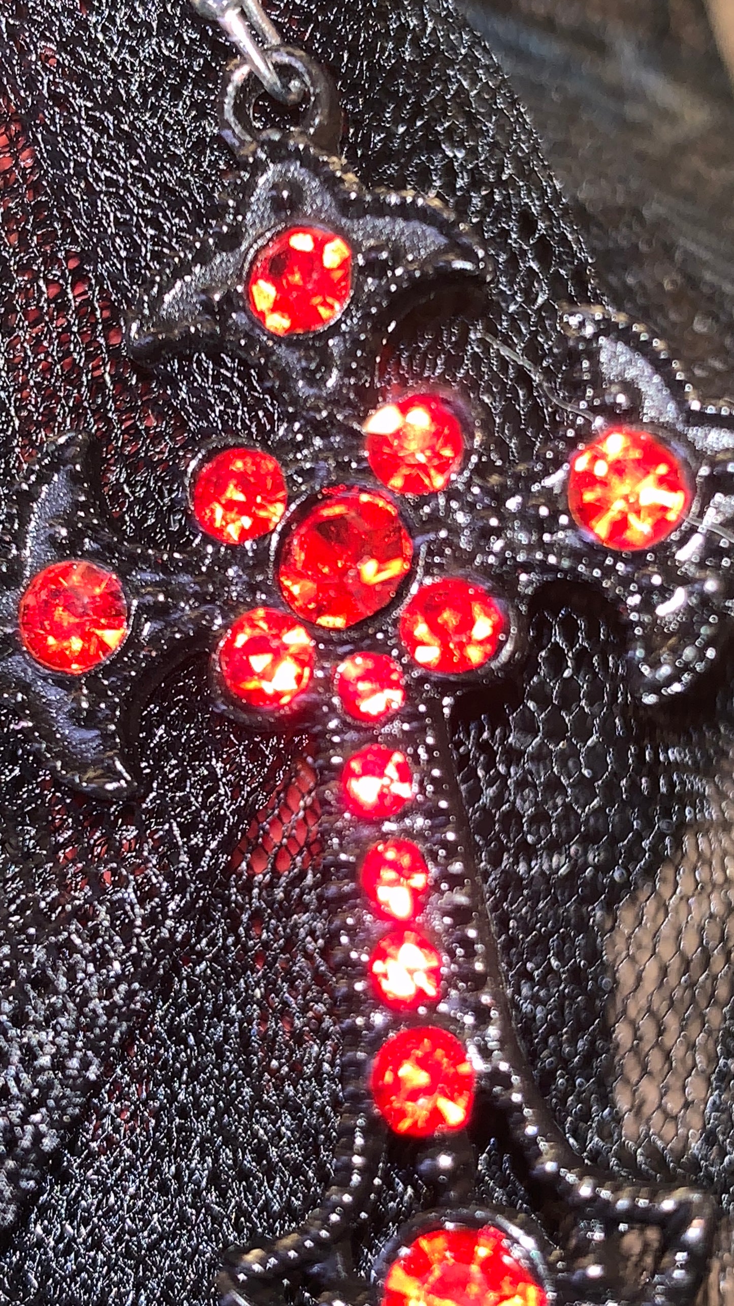 🩸 Pendientes Cruz Gótica “Bloody Cross Deluxe” | Gothic Cross Earrings Red & Black 💀 | Vampire Jewelry Limited 1:1