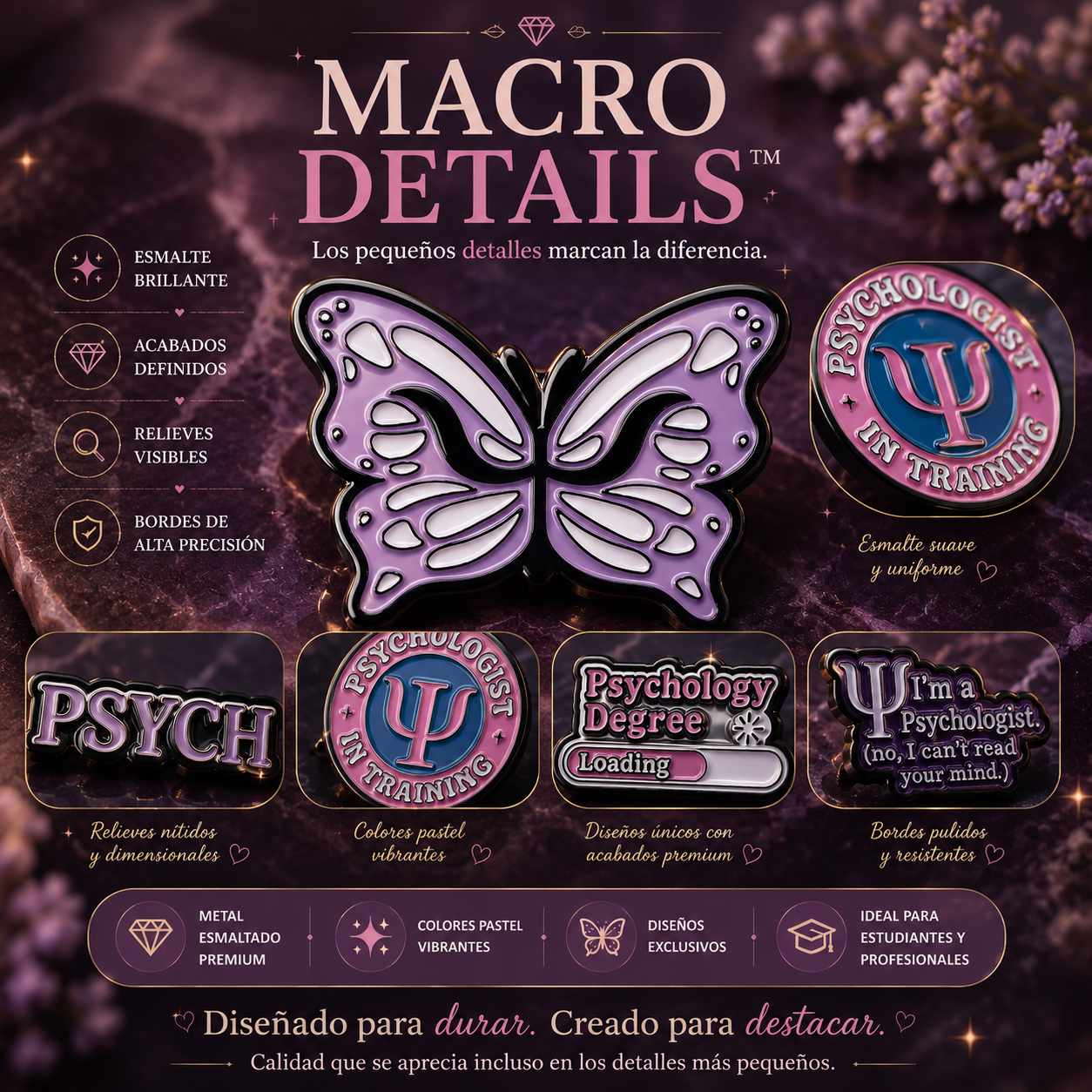 Pins de Psicología | Psychology Enamel Pin Collection | Limited 1:1 Edition | MedPins