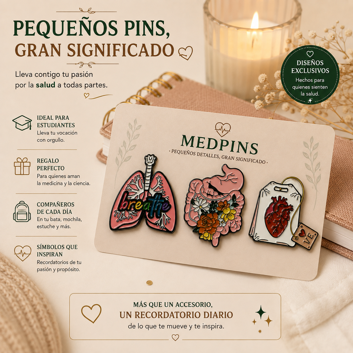Vista 7 de la colección de pins de órganos y anatomía MedPins