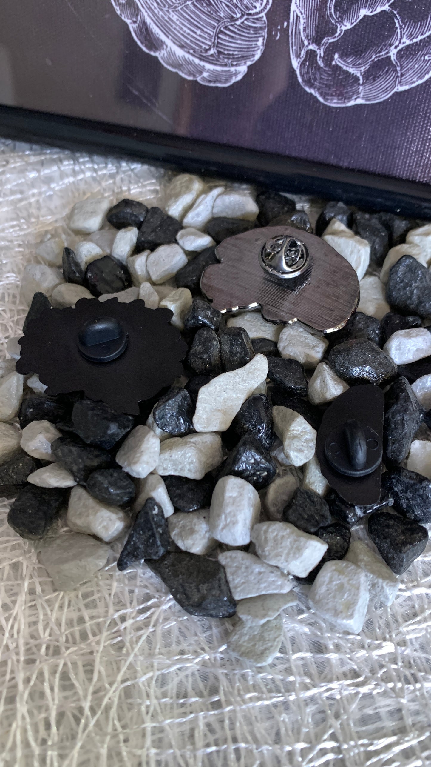 Set de Pins Cerebro (3 piezas) – Pins Anatómicos Góticos para Estudiantes de Medicina, Psicología, Enfermería & Amantes de la Ciencia