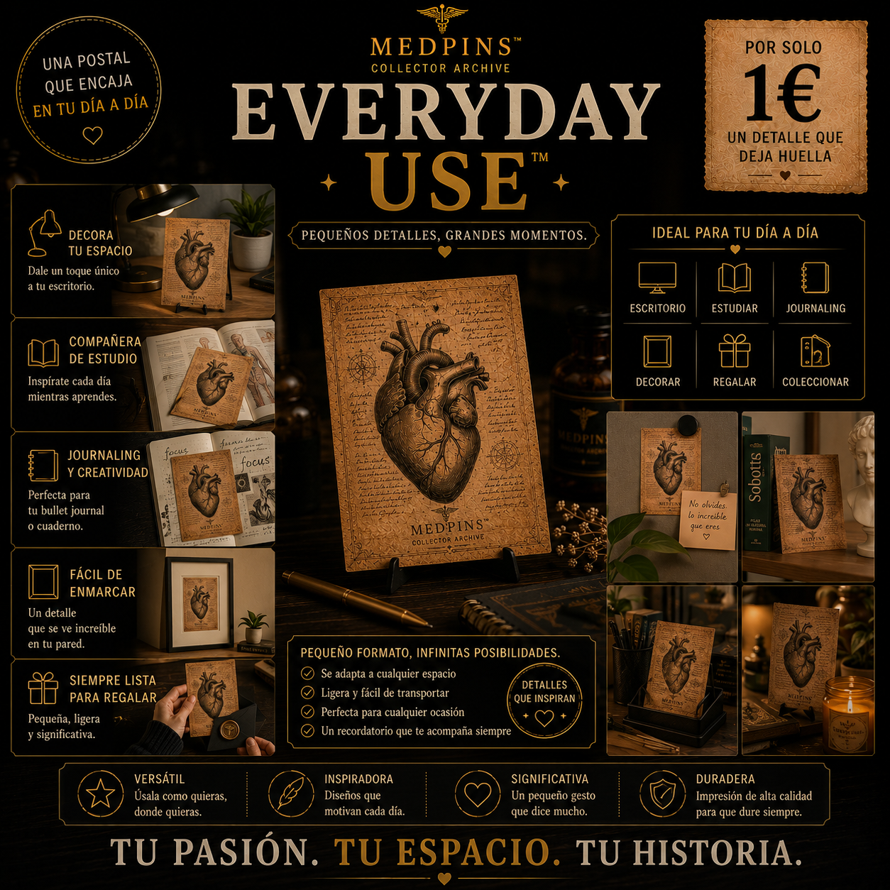 Postal Anatómica Sorpresa™ | Regalo Personalizado desde 1€ | Dedicatoria Dorada o Plateada