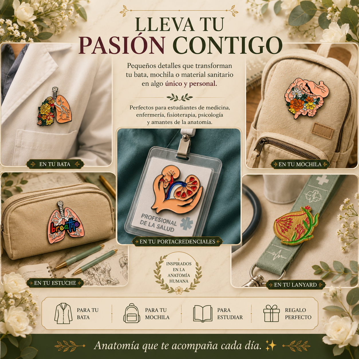 Pins “Órganos Internos” | Internal Organs Enamel Pin Collection – Limited 1:1 Edition | MedPins