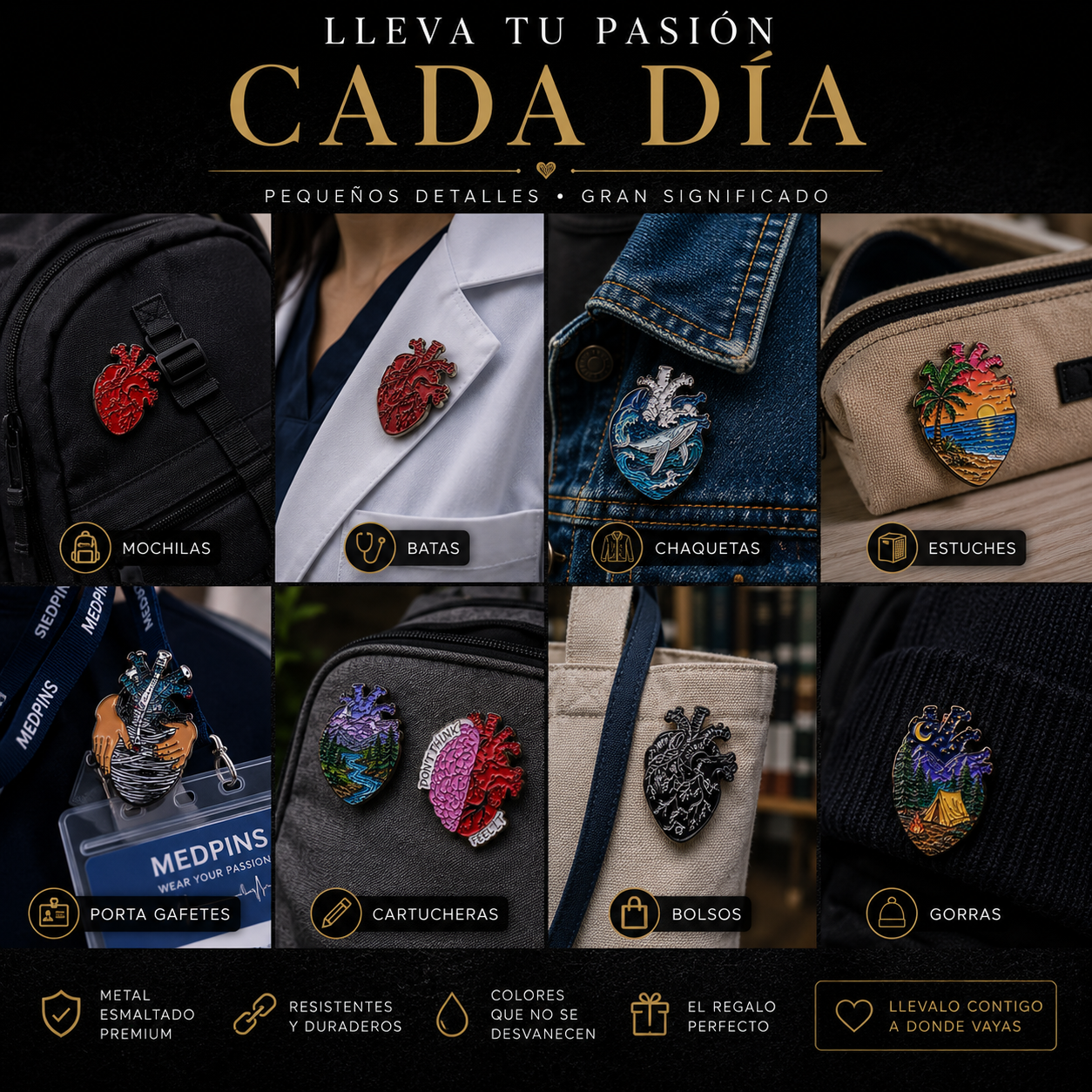Pins “Corazón Humano” | Human Heart Enamel Pin Collection – Limited 1:1 Edition | MedPins