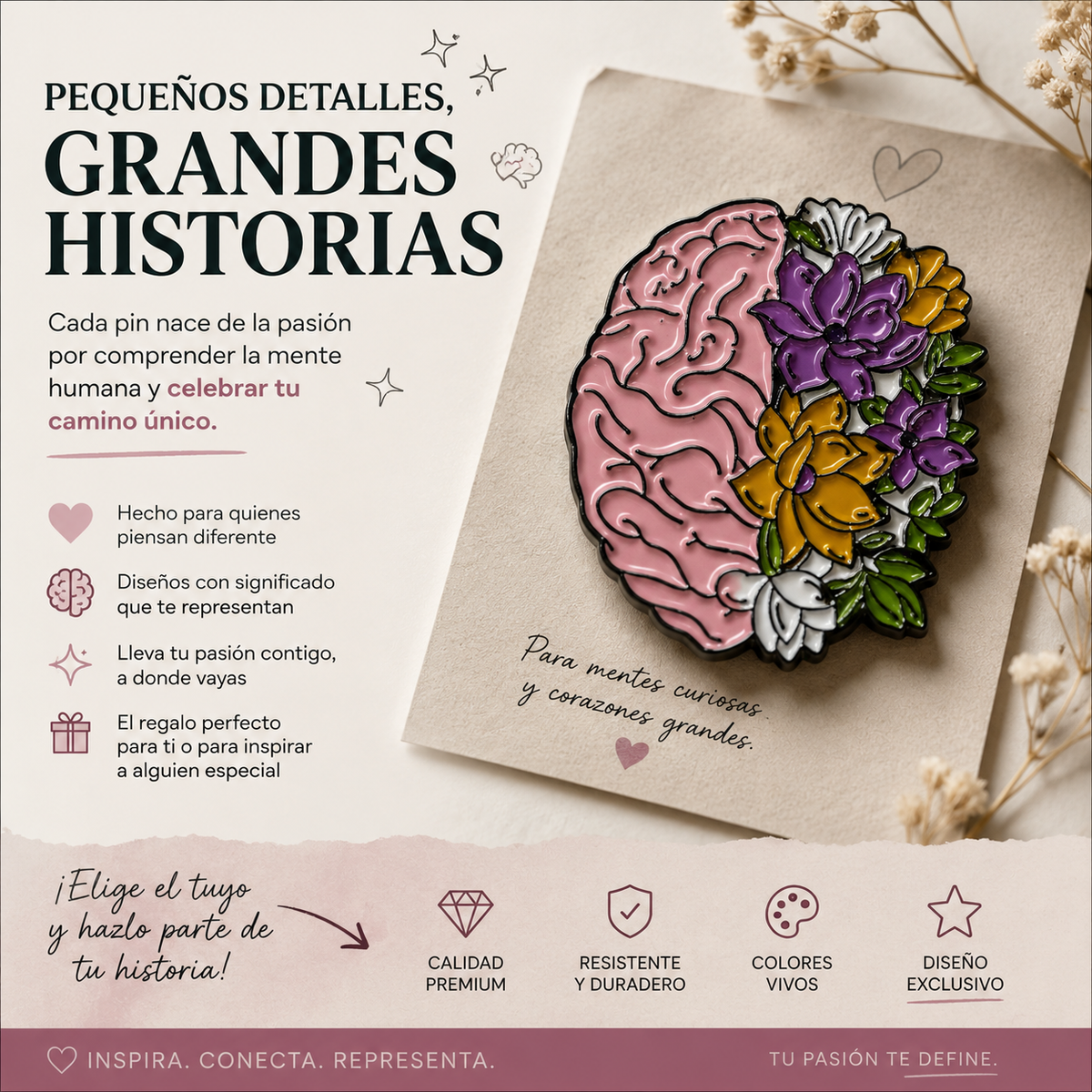 Vista 8 de la colección de pins de cerebro y neurociencia MedPins