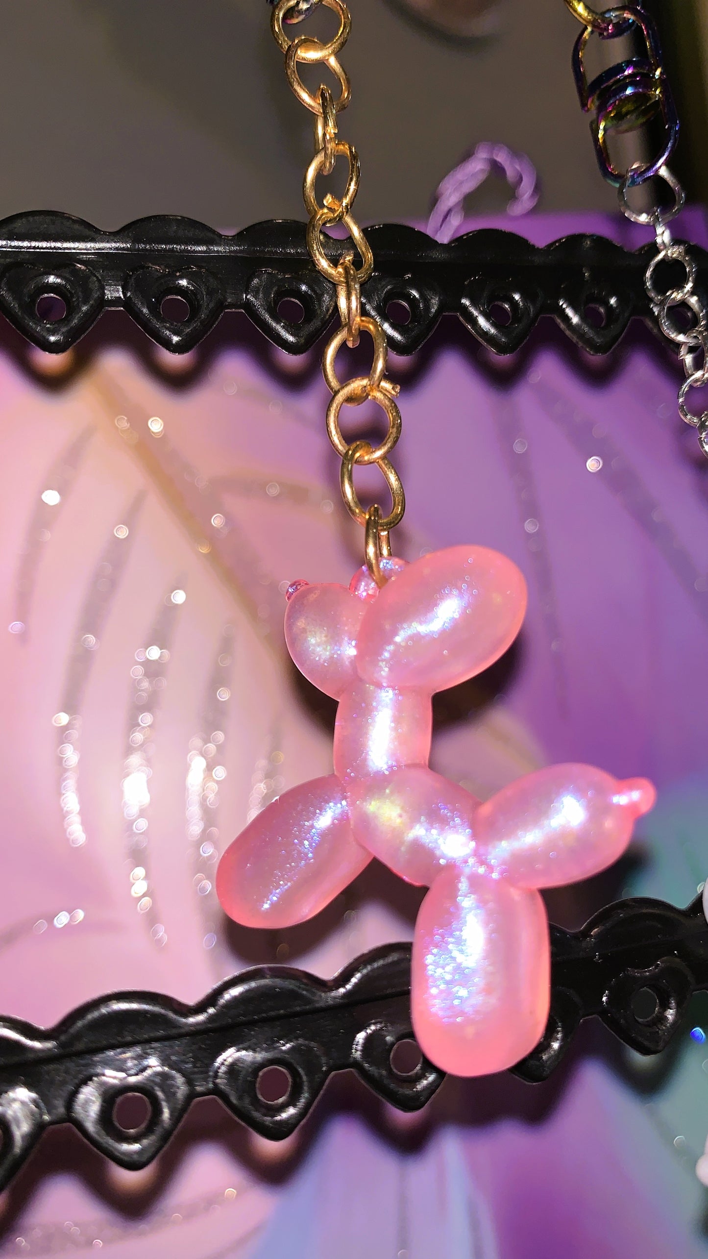 🐩 Llavero Perrito Caniche Kawaii | Kawaii Poodle Keychain – Cute Glitter Edition ✨🌈 | Limited Release