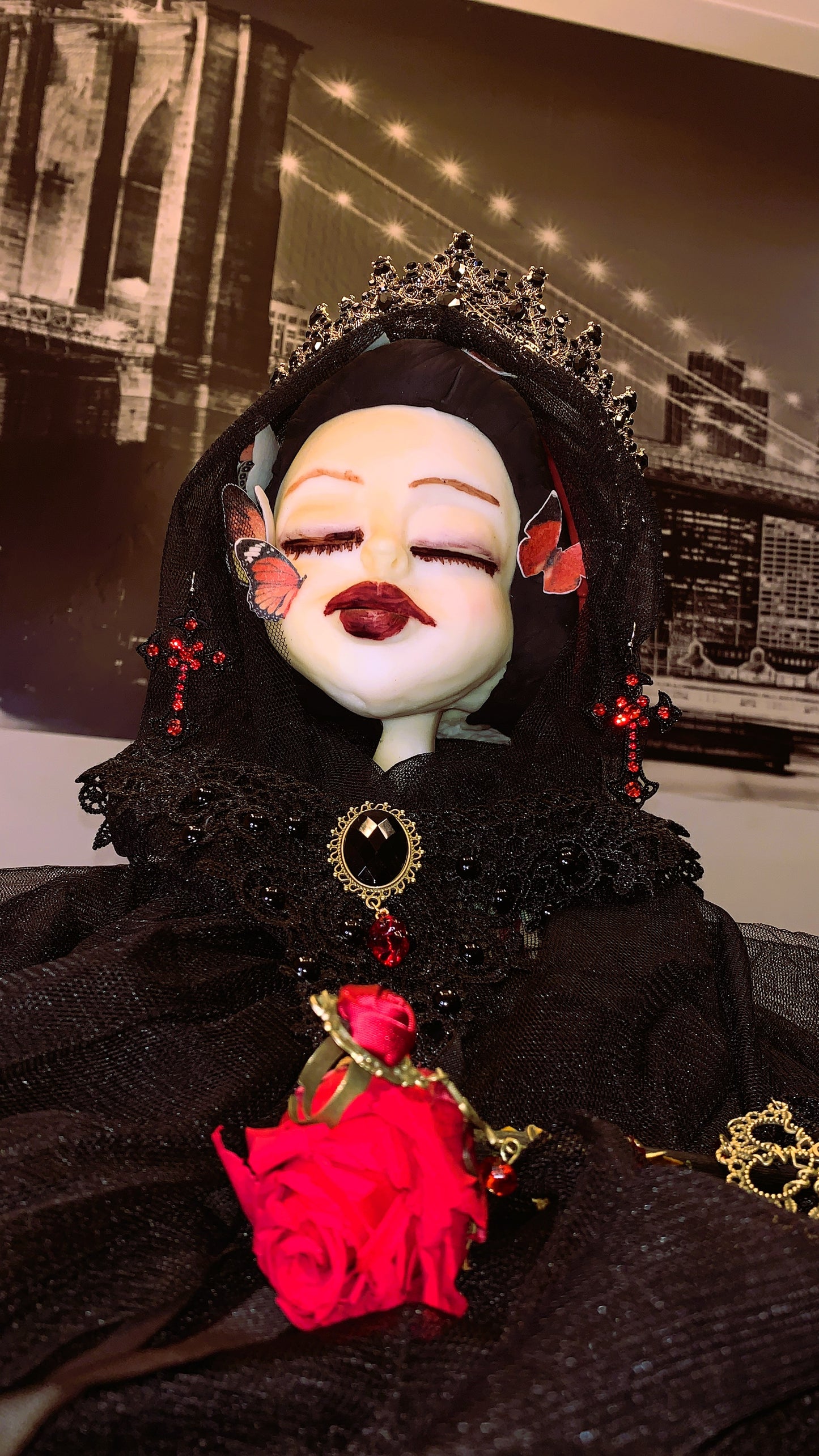 👑 Corona “Dark Empress” Dorada & Negra | Gothic Royal Crown ✨ | Luxury Halloween Edition | MedPins Limited 1:1