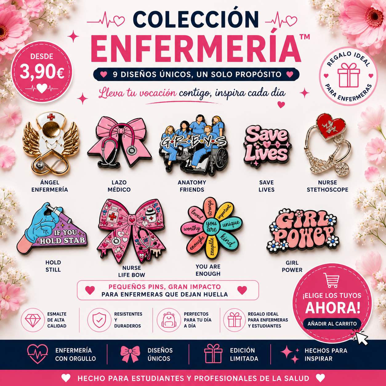 Pins de Enfermería | Nursing Enamel Pin Collection – Limited 1:1 Edition | MedPins