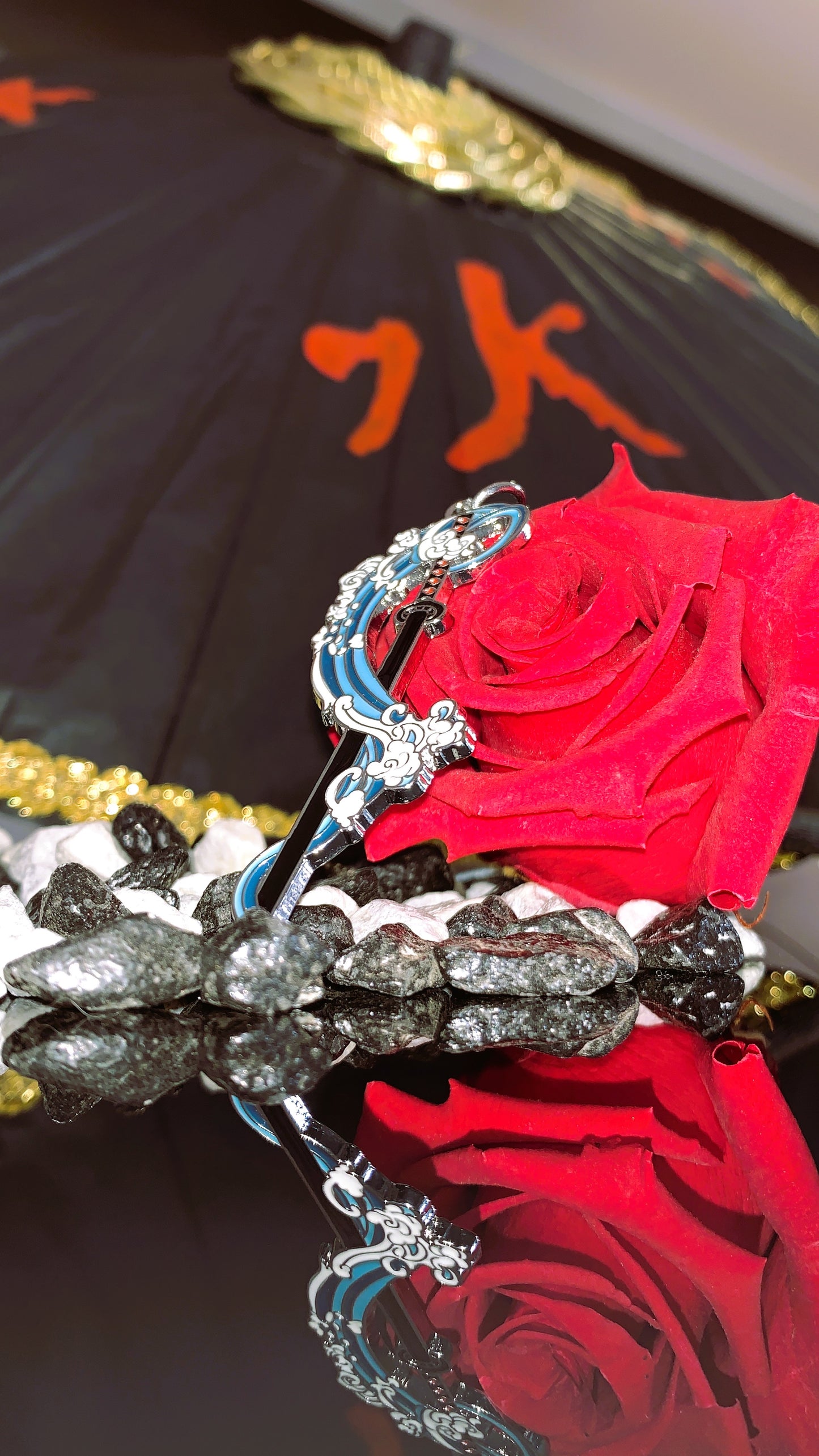 Espada Muichiro Tokito – Mini Katana Demon Slayer Llavero | Coleccionable Anime & Regalo Cosplay