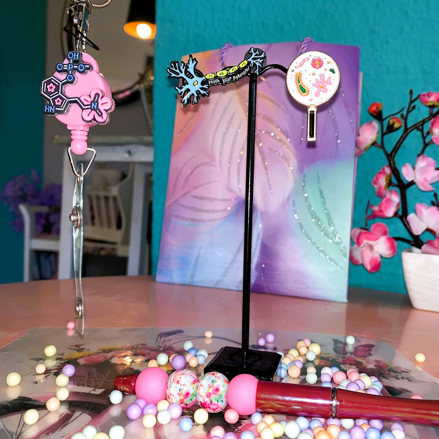 Wissenschaft Set Limitierte Edition 1:1 | Molekül Ausweishalter, Pins & Premium Stift – MedPins